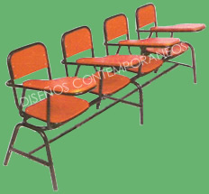 muebles escolares sillas universitarias en tandem
